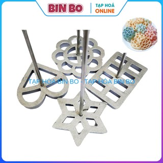 Bộ 4 khuôn bánh nhúng Vạn Lợi Dragon hàng Việt Nam - sản phẩm gồm 4 khuôn và 4 tay cầm bằng kim loại cứng bền dễ sử dụng