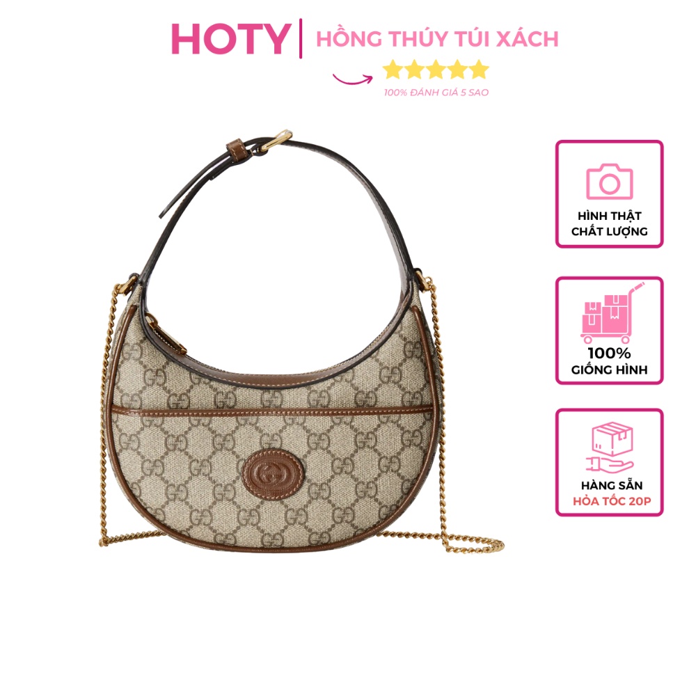 Túi Đeo Vai Marmont Half Moon Shaped Đen Cao Cấp Hàng Sẵn Hình Thật Shop Chụp