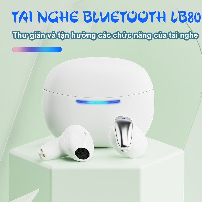 Tai nghe bluetooth LB80 không dây Bluetooth 5.1 TWS Giảm tiếng ồn thông minh âm thanh nổi chống ồn chống nước IPX5