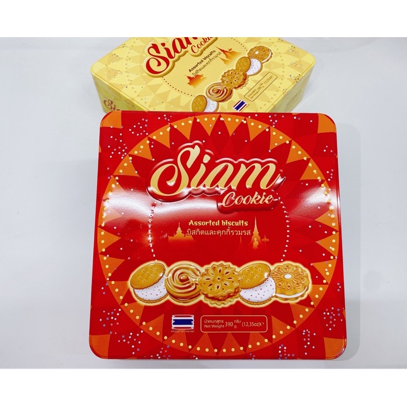 BÁNH QUY TỔNG HỢP SIAM COOKIE HỘP THIẾC 390G