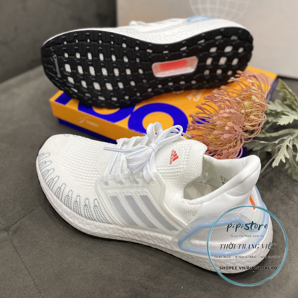 Giày thể thao adidas ultraboost, Giày adidas trắng xanh untra 6.0 . full box