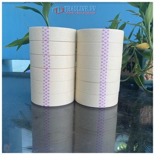 12 cuộn băng keo giấy nhăn 24mm | Băng dính giấy 2,5f siêu dính chắc