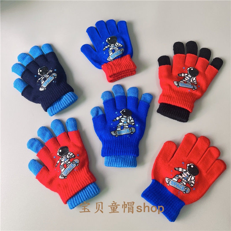Găng Tay Năm Ngón Giữ Ấm Mùa Đông Dễ Thương Cho Bé