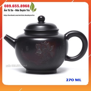 Ấm nê hưng Hắc Liên Vô Thường  (cao cấp)  - pha trà, trà đạo - trà ô long, thái nguyên cùng bộ ấm trà