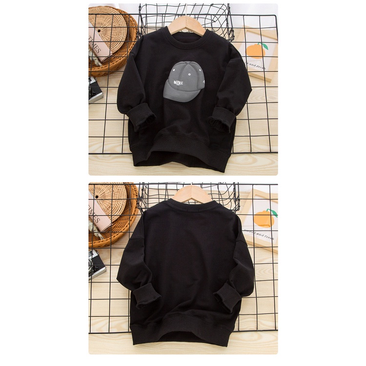 Planet Áo sweater Chui Đầu Tay Dài Dáng Rộng In Hoạt Hình Dễ Thương Cho Bé