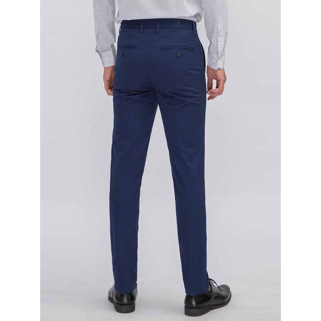 Quần dài kaki nam Aristino AKK01508 màu xanh tím than khaki dáng slim fit ôm nhẹ trẻ trung vải thô CVC cao cấp mềm mại
