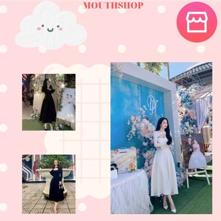 Đầm dự tiệc chât liệu cotton thoáng mát, giúp tôn dáng người mặc