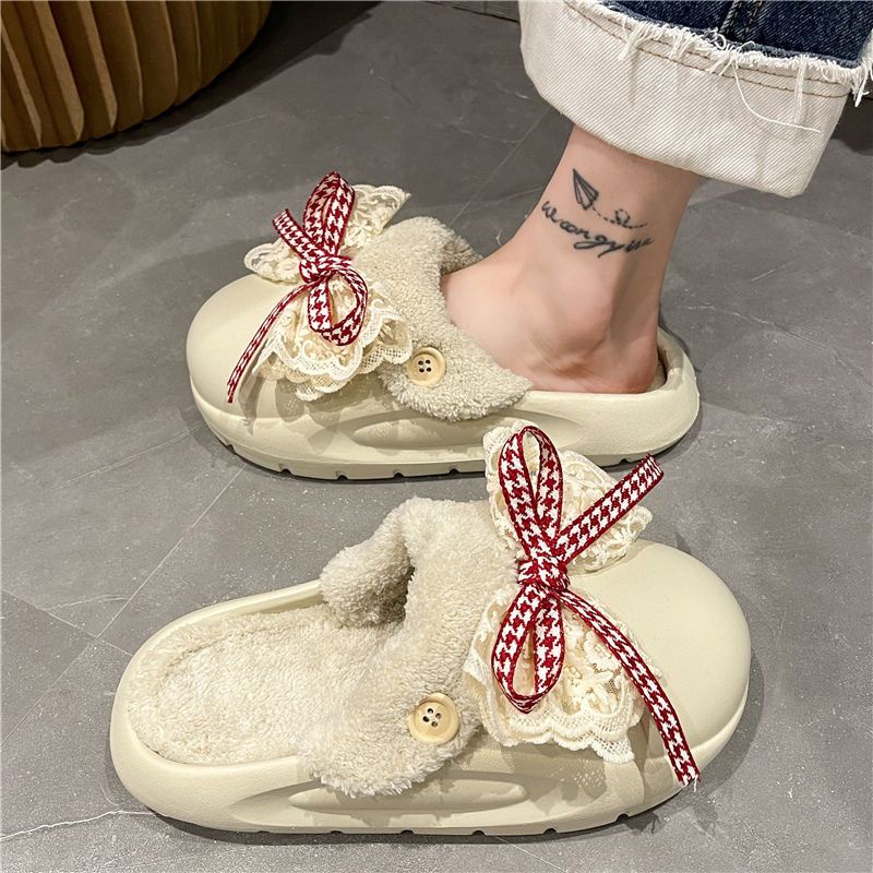 Dép bông có thể tháo rời mùa đông nữ
