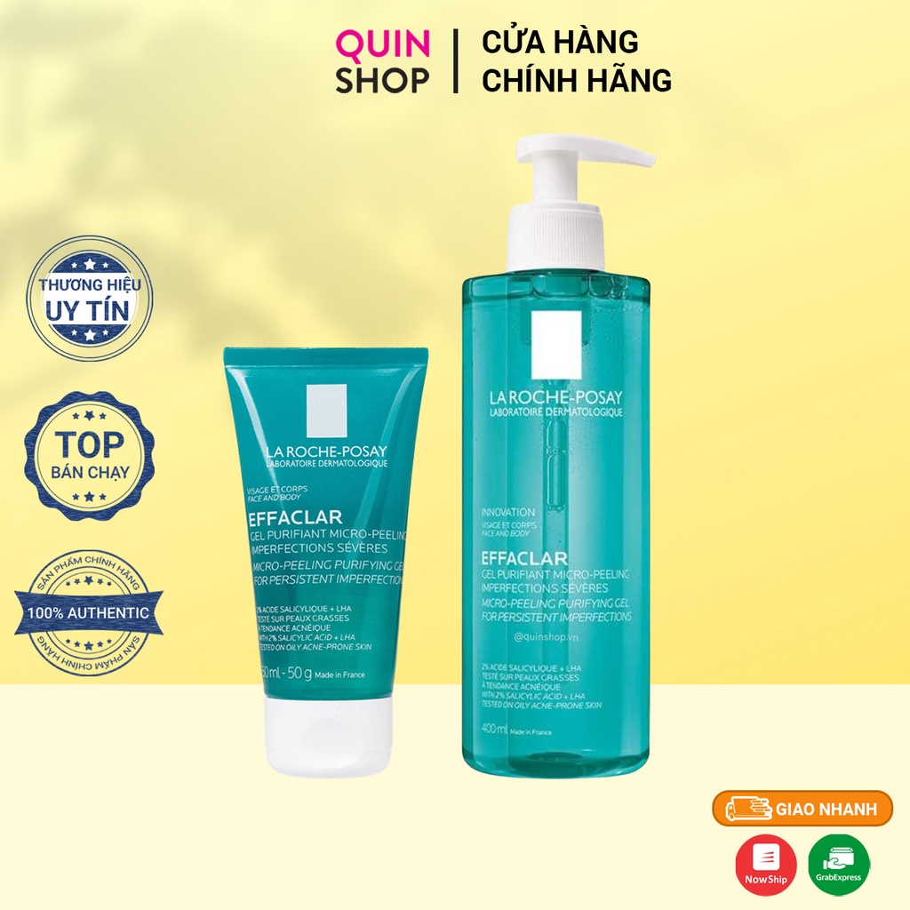Gel Rửa Mặt Và Tắm La Roche-Posay Effaclar Micro-Peeling Purifying Gel