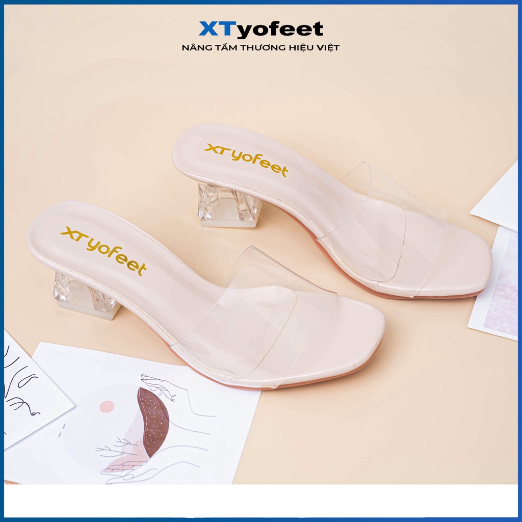 [ TẶNG QUÀ ] Déo gót nữ quai trong cao 5CM- 7CM Thương Hiệu XT YOFEET