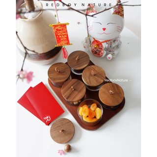 Khay mứt Tết 6 hũ tròn