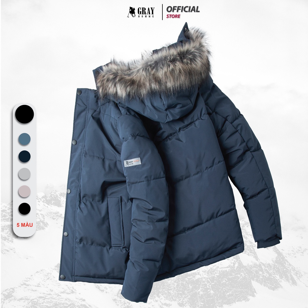 Áo Khoác nam, Phao Nam GrayHomme Chần Bông Chống Nước Cao Cấp, Siêu Nhẹ, Siêu Ấm, fom Ôm Vừa Trẻ Trung - CF2001