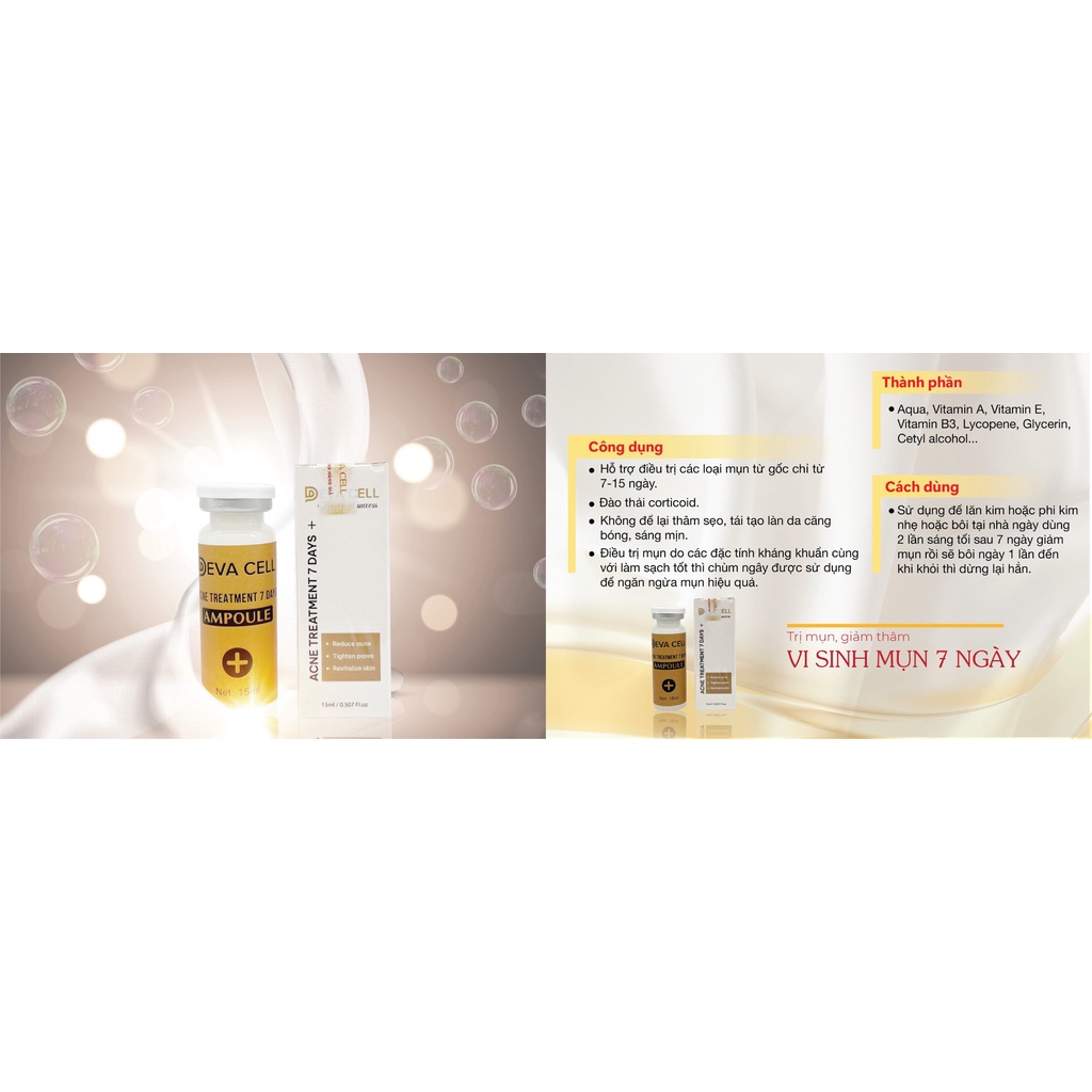 Tế bào gốc Vi sinh mụn hạt Deva Cell - Tế bào gốc mụn hạt Pocia cũ DevaCell