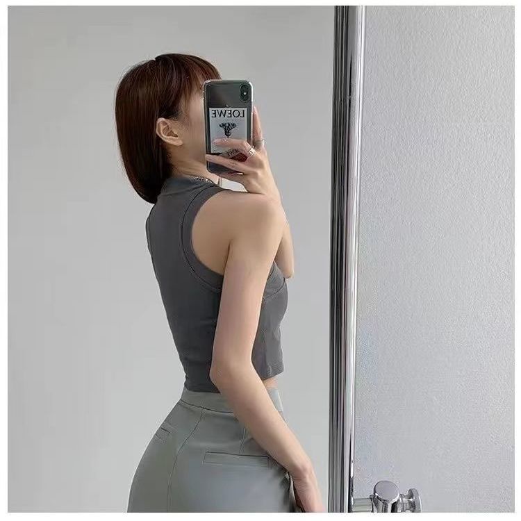 Áo Croptop Sát Nách Dáng Ôm Quyến Rũ Cho Nữ