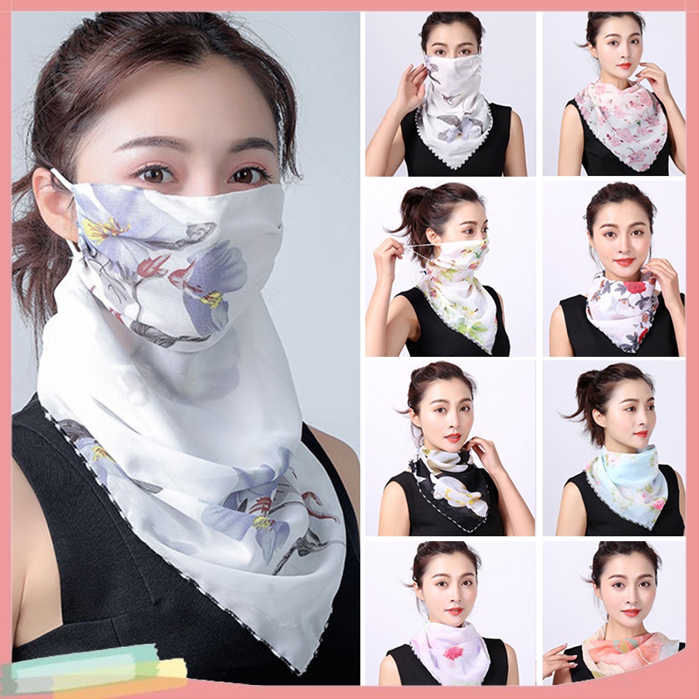 Khăn Choàng Cổ Che Mặt Chống Tia Uv In Họa Tiết Độc Đáo Hợp Thời Trang Cho Nữ
