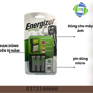 Máy sạc pin energizer chvcm4 kèm 4 pin aa 2000mah