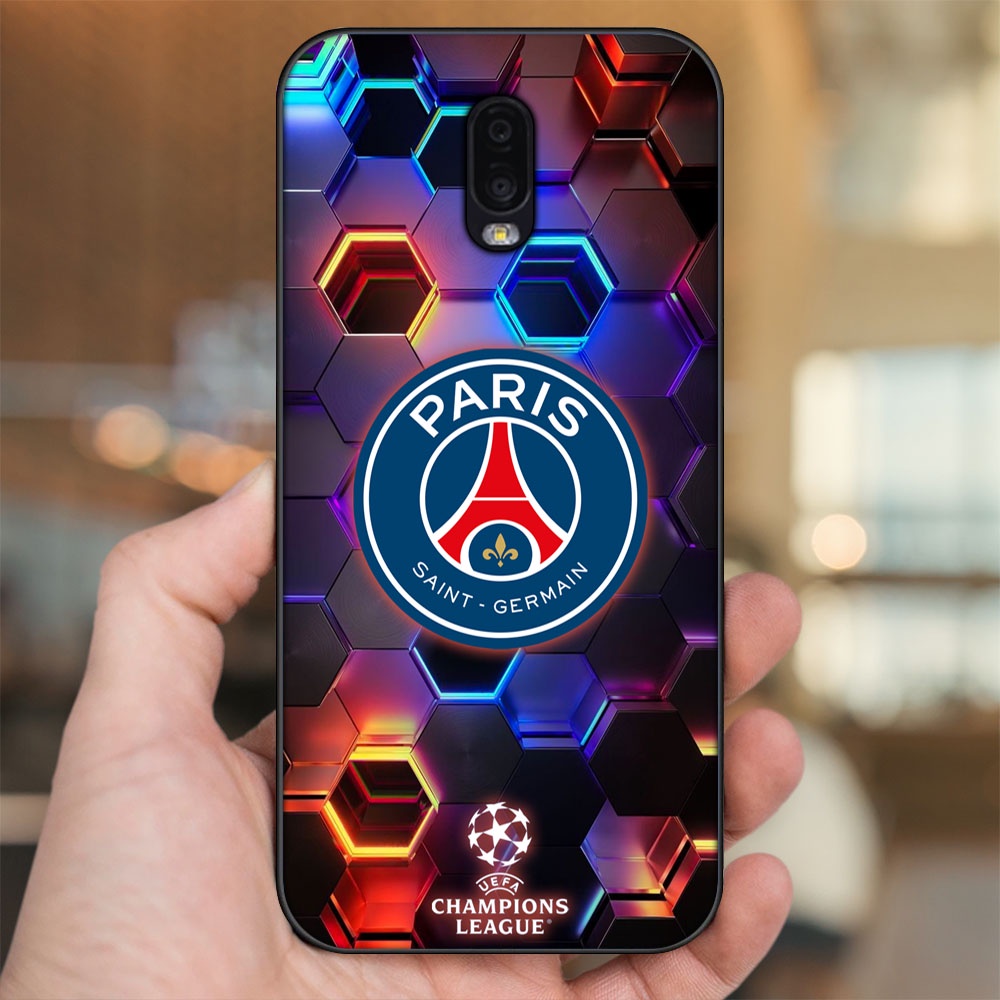 Ốp lưng Samsung J7 Plus viền đen in hình CLB Bóng Đá PSG Paris Saint Germain