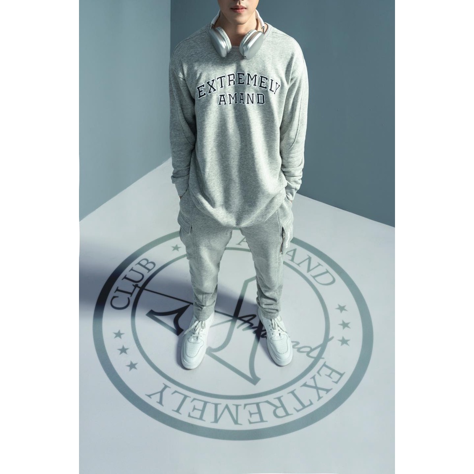 Quần Nỉ Amand Printed Pocket Cargo Pant - Grey