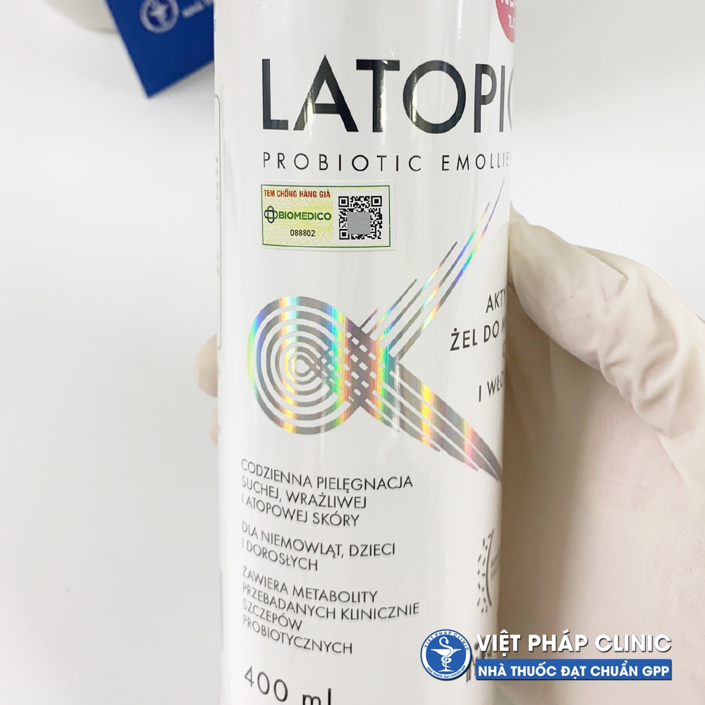 Gel tắm gội dành cho da kích ứng, dị ứng LATOPIC Body and Hair Wash Gel 400ml