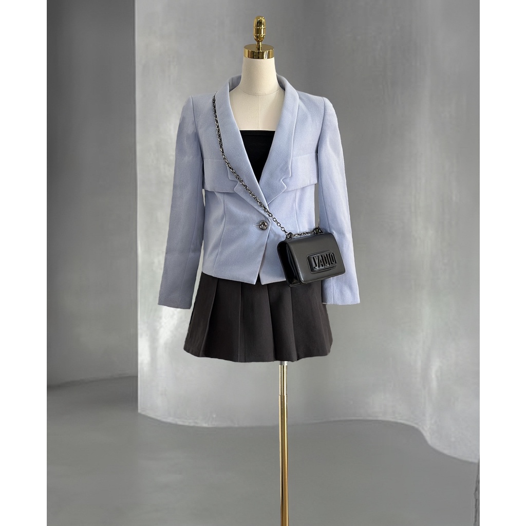 Áo khoác dạ nữ dáng vest trẻ trung màu hottrend thiết kế cao cấp TKFashion - ADk80
