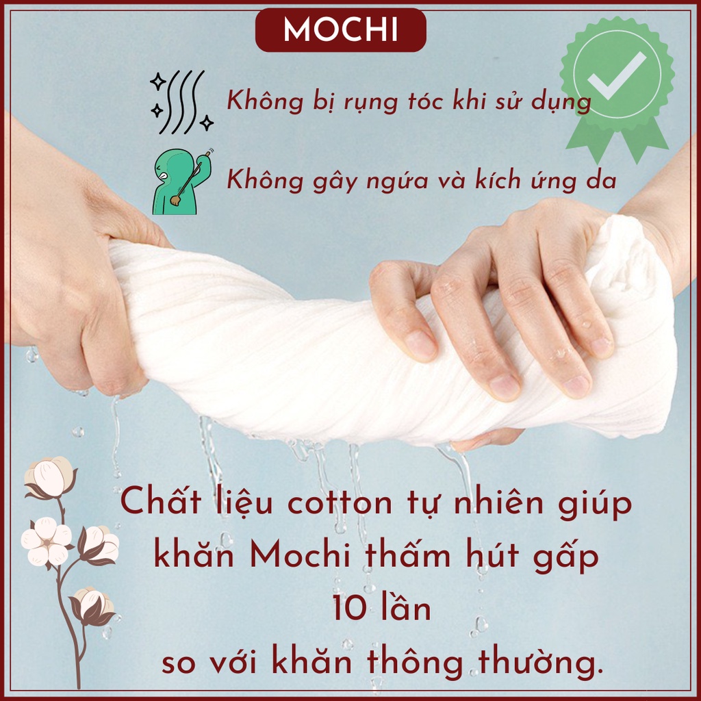 Khăn Mặt 30x50cm MOCHI 100% Cotton Siêu Thấm Hút, Không Sổ Lông, Không Phai Màu Dùng Cho Gia Đình Và Khách Sạn