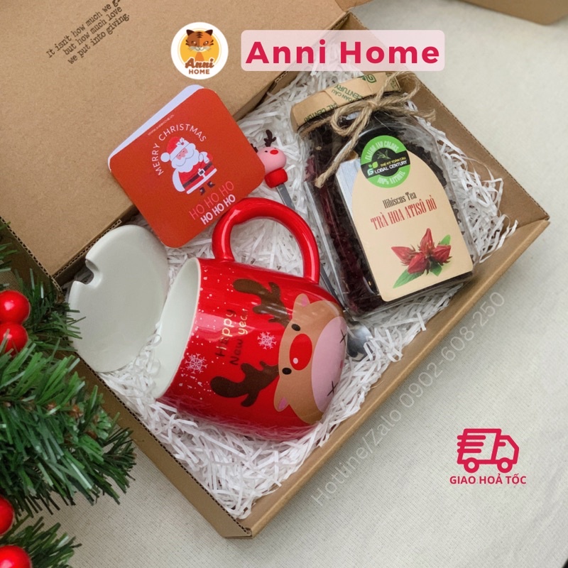Sweet Valentines Gift Box - Anni Home. Set quà tặng 8/3, quà tặng sinh nhật, quà tặng bạn gái với hoa khô và ly sứ