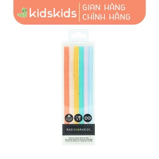Bộ 6 Ống Hút Silicon Kèm Cọ Rửa Marcus & Marcus, Từ 3 Tuổi