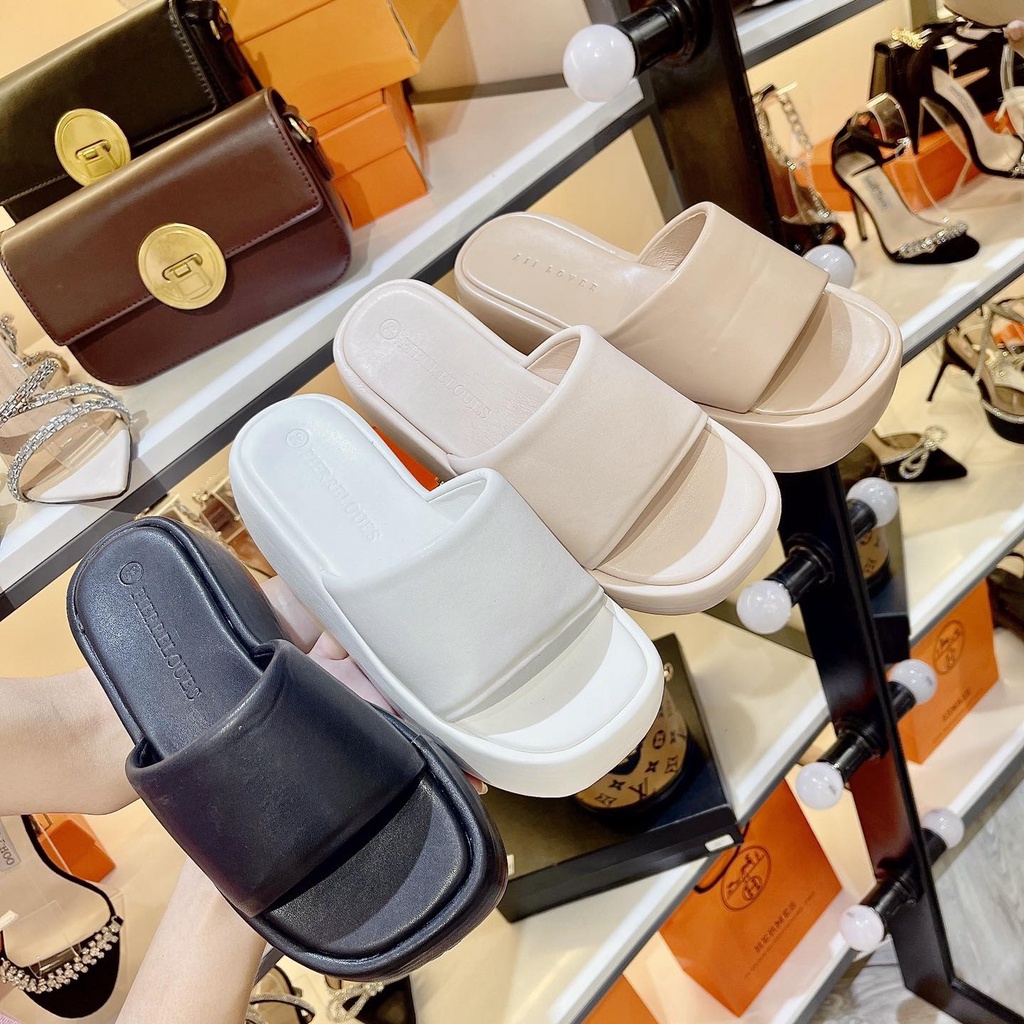 DÉP XUỒNG T&C Fashion - DÉP THỜI TRANG QUAI NGANG BẢN TO TRƠN ĐẾ CAO HIỆN ĐẠI TC05