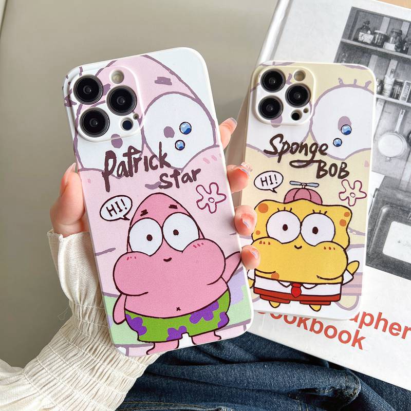 Ốp Điện Thoại Silicon Mềm Hình Spongebob Patrick Cho Iphone 6 6s 7 8 14 Plus 7 + 8 + 14 + XS XR SE 2020 XS Max 11 12 13 14 Pro Max