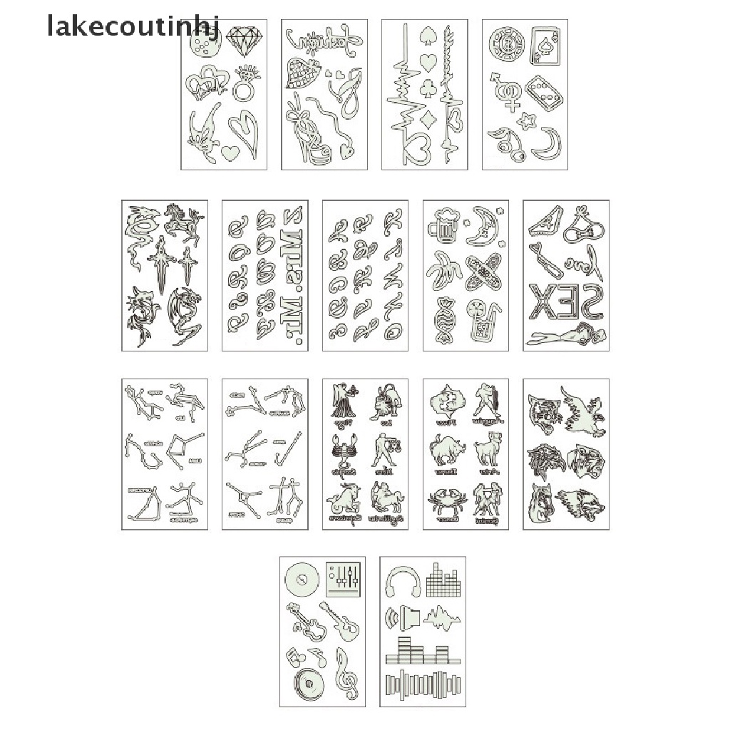 Miếng Dán Hình Xăm Dạ Quang lakecou Độc Đáo Cá Tính