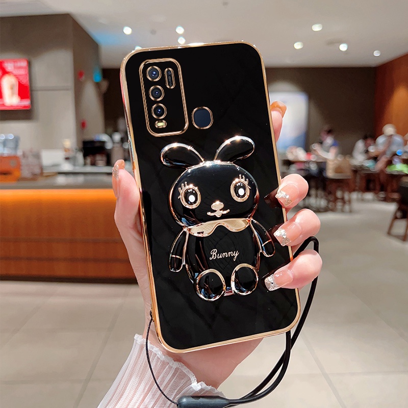 Ốp Điện Thoại Có Giá Đỡ Hình Thỏ Cho Vivo Y1S Vivo T1 5G Vivo Y51 2020 Vivo Y15S 2021 Vivo Y15A Vivo Y01 Vivo Z1 PRO