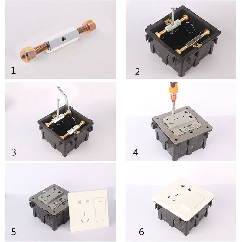 Set 20 Cặp Công Tắc Dưới Tường 86 Loại Có Thể Điều Chỉnh Độ Dài Tiện Dụng