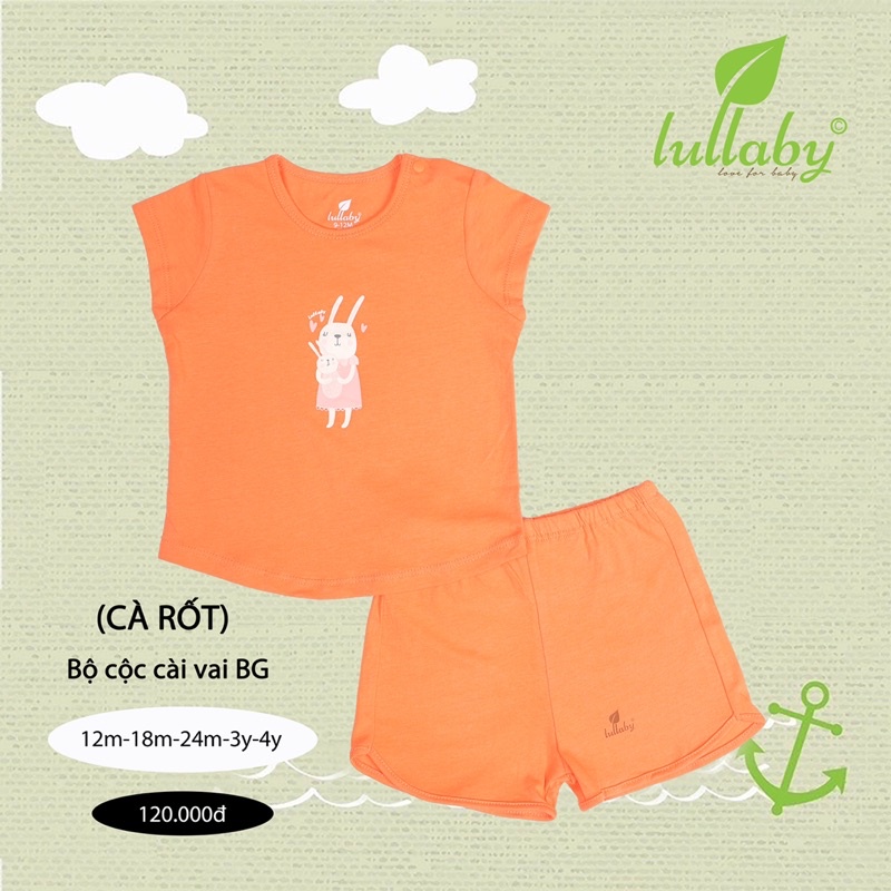 Bộ Cộc tay cotton bé gái Lullaby 2023 (Sz 9m-4y)