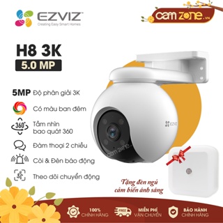 Hình ảnh Camera Wifi Ngoài Trời EZVIZ H8 Pro 3K 5MP Siêu Sắc Nét - Tầm Nhìn Rộng 360 Độ, Đàm thoại 2 Chiều, Ghi Hình Màu Ban Đêm