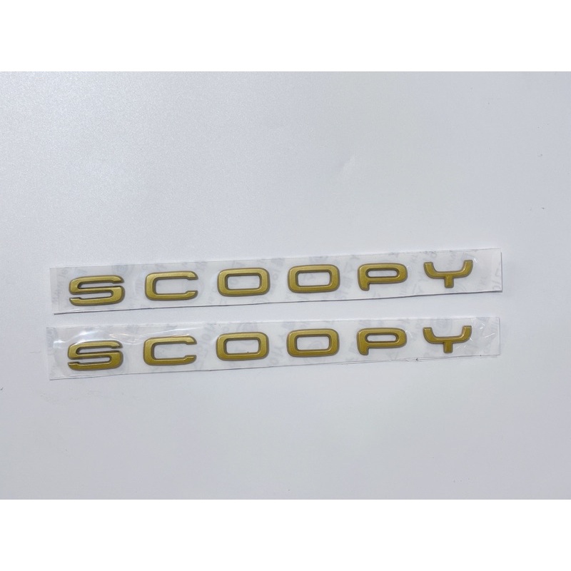 Cặp tem nổi chữ Scoopy 19.6x1.5cm mẫu thay thế tem zin, hàng sắc nét bao đẹp