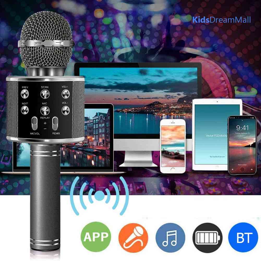 Mới Micro Bluetooth Không Dây Cầm Tay Hát Karaoke KTV