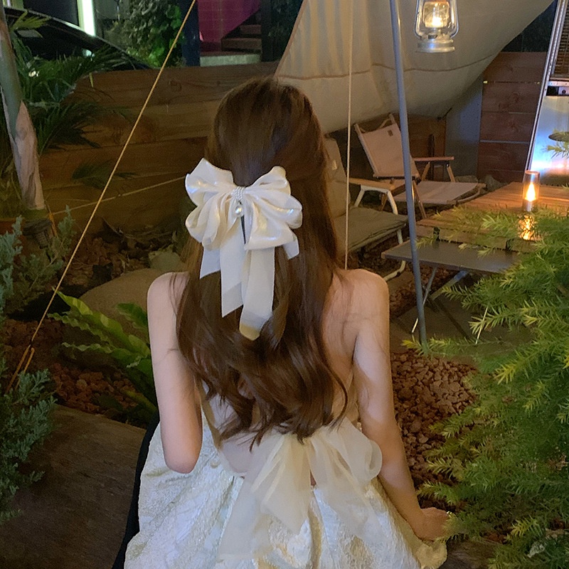 Kẹp Tóc Nơ Cỡ Lớn Phong Cách Hàn Quốc Thanh Lịch Cho Nữ