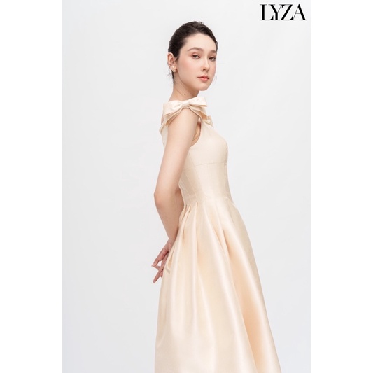 Lyza-Đầm trễ vai đính ngọc Malisa Pearl Dress