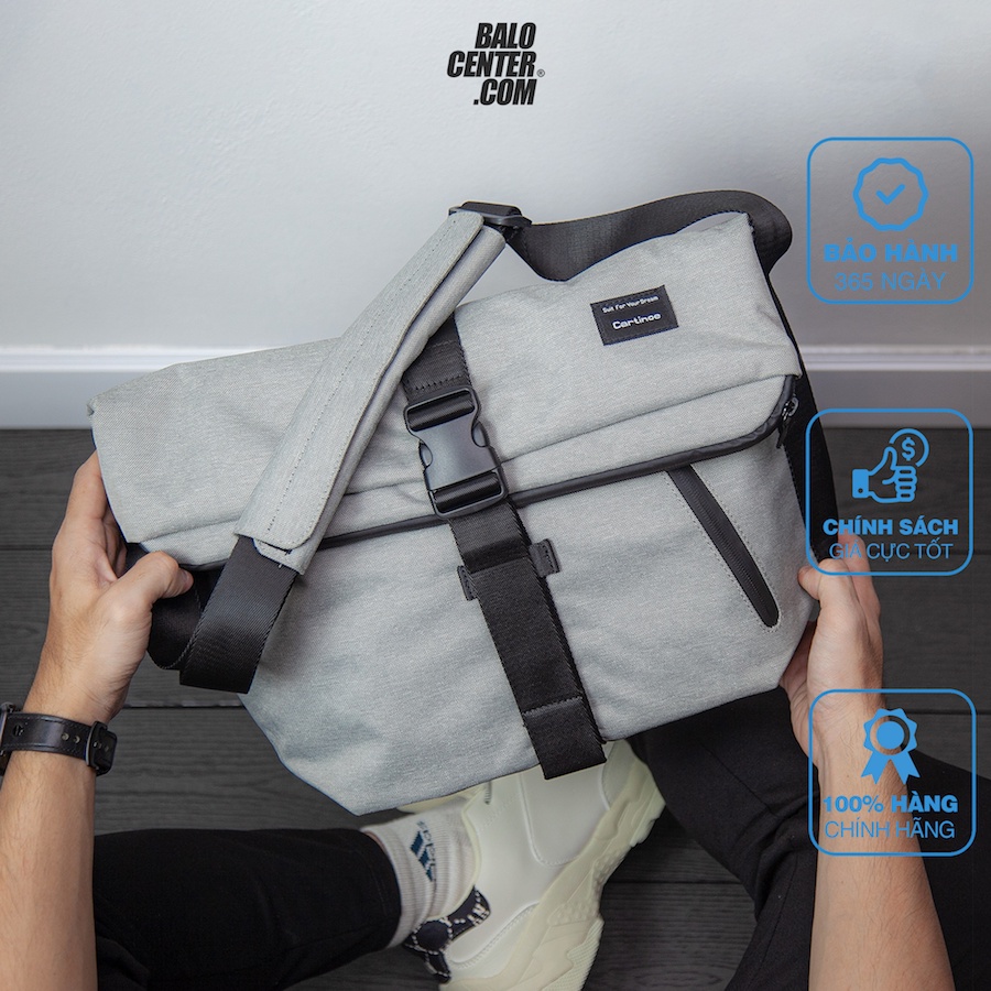 Túi Đeo Chéo Nam - Túi Đựng Laptop Chống Sốc, Thời Trang Basic Cartinoe Laptop 15" Freeman Bag Grey