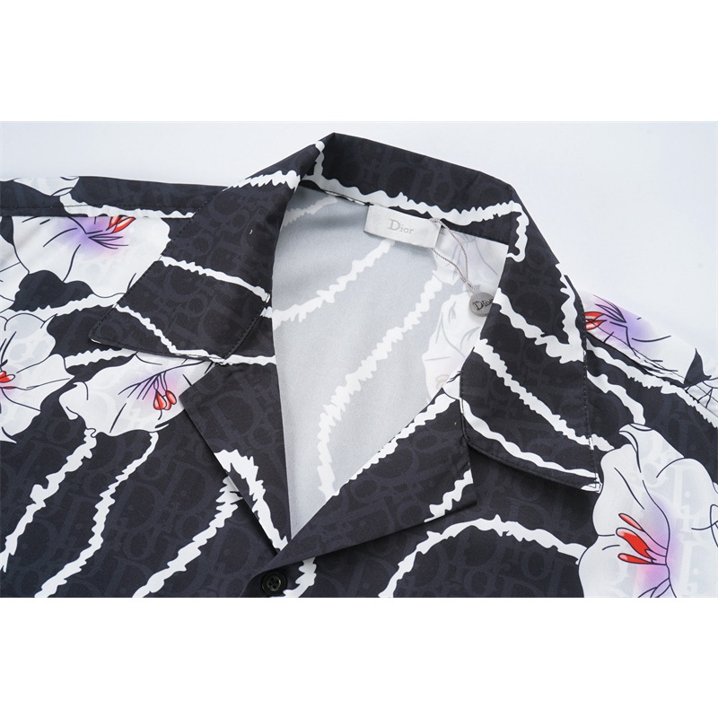 Áo Sơ Mi Tay Ngắn In Họa Tiết D &amp; R Thời Trang Đường Phố Cho Nam Và Nữ