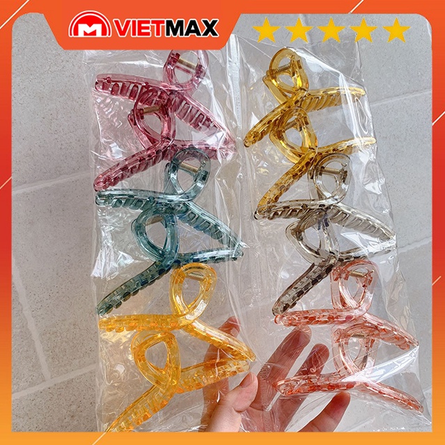 Cặp Búi Tóc Dễ Thương Cào 11 Răng Màu Trong Suốt Dễ Thương, Xinh Xắn Cho Nữ