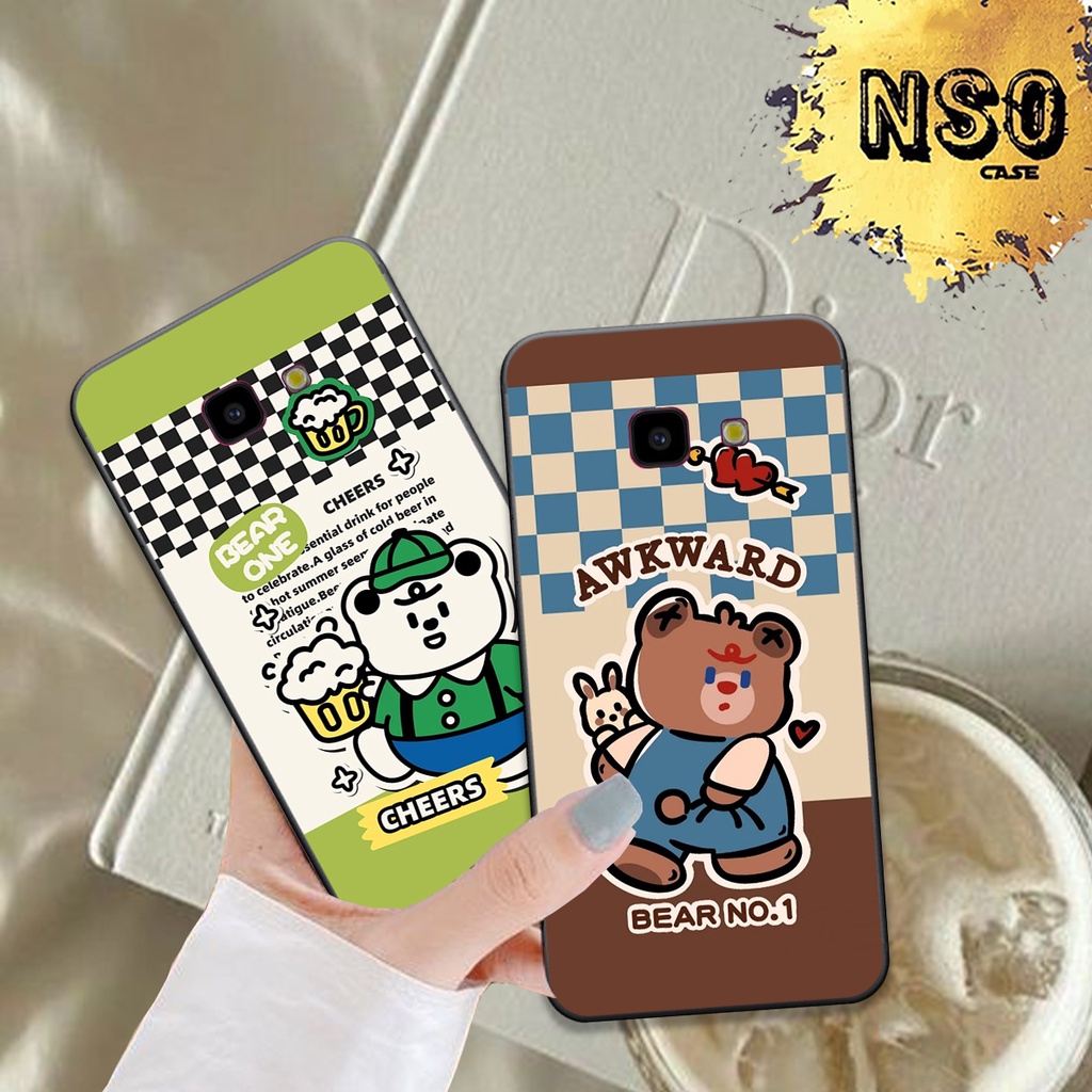 Ốp Samsung J4 PRIME / J7 PRIME / J4 PLUS in hình họa tiết Ca Rô Gấu Siêu Cute Dễ Thương Đẹp Hot Trend 2023