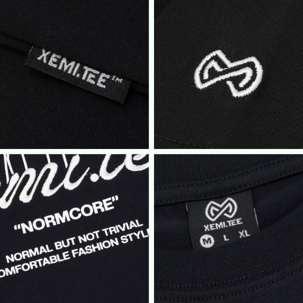 Áo thun local brand Xemi.tee form unisex dòng Signature Tee ver 1.0 giá rẻ màu đen