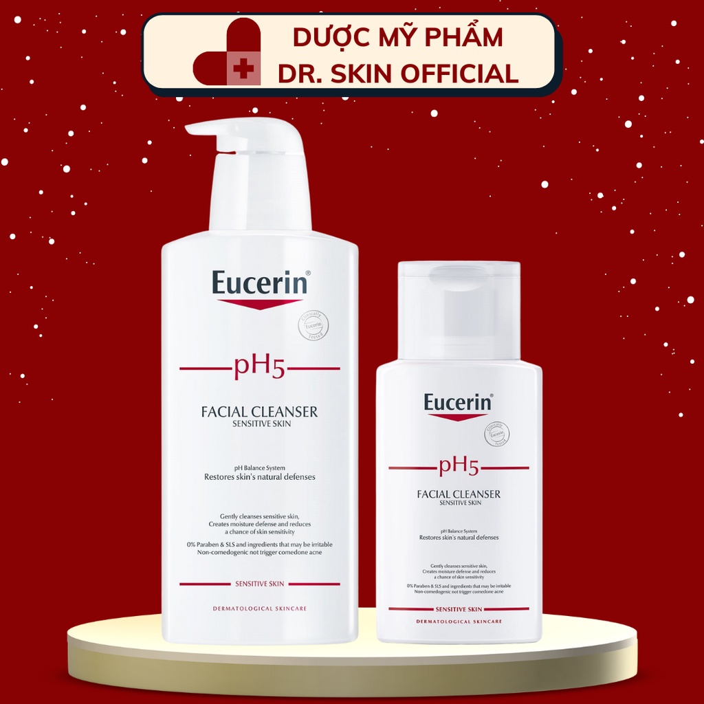 Sữa Rửa Mặt Dịu Nhẹ Cho Da Nhạy Cảm Eucerin pH5 Sensitive Skin Facial Cleanser
