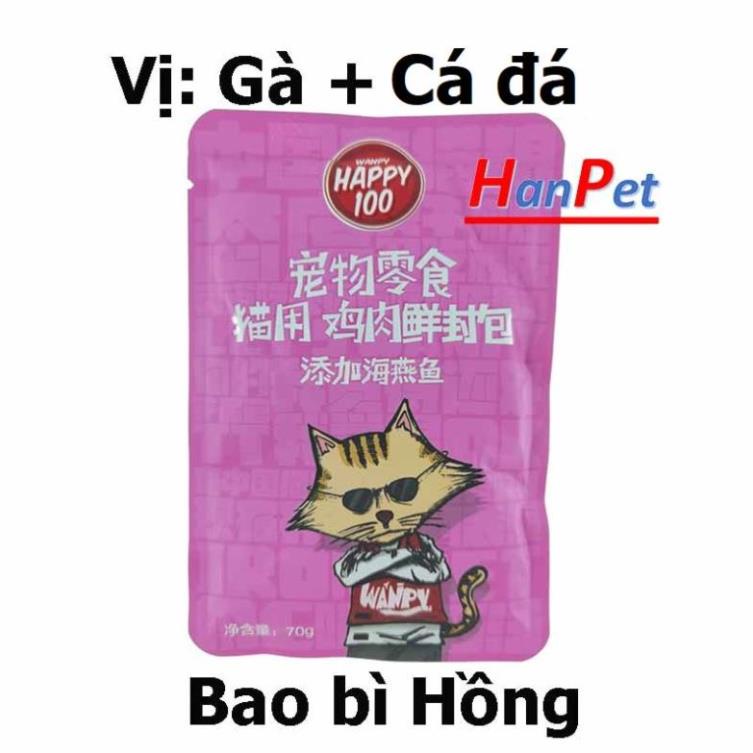 Pate Orgo cho mèo Wanpy Happy-70g