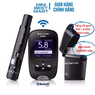  Máy đo đường huyết Accu-Check Guide + Kèm 25 que test thử máu và 10 kim lấy máu 