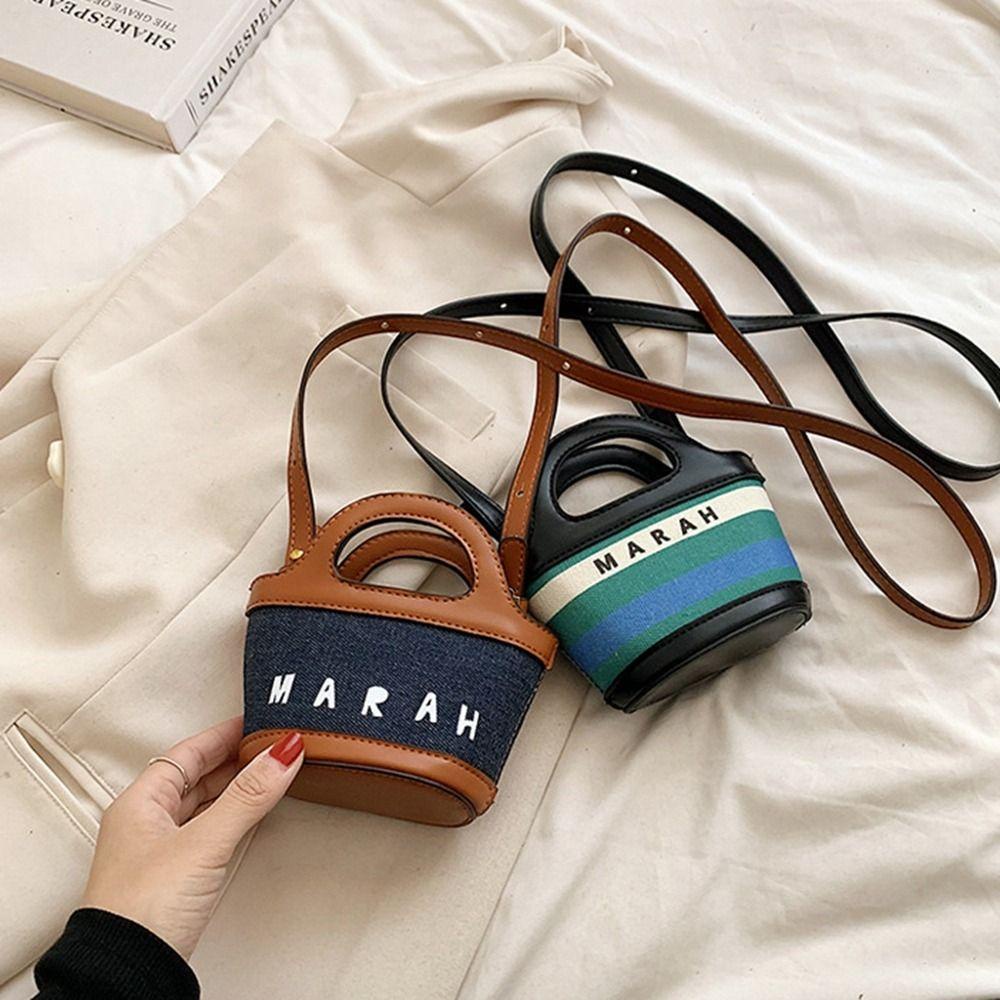 Túi Xách Da PU Đeo Chéo In Chữ Thời Trang Cho Nữ