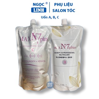 Thuốc uốn Max N7 Plus, thuốc uốn tóc nóng Max N7 Plus chính hãng