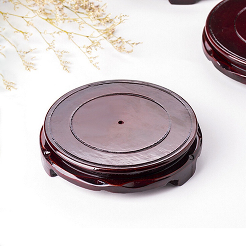 Đế Gỗ Xoay Tròn Trang Trí Bể Cá