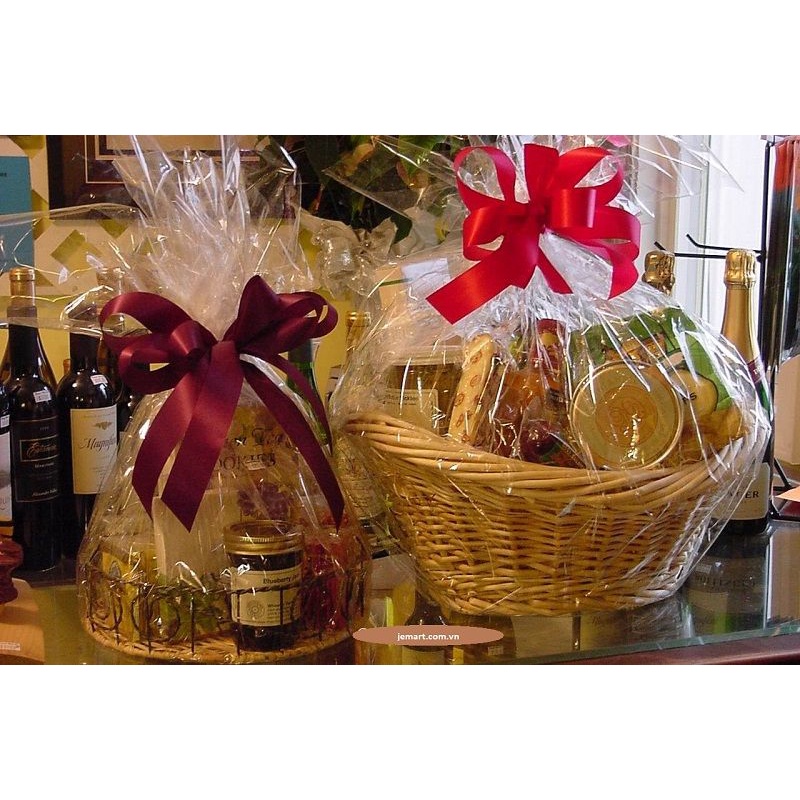 Túi giấy kiếng gói quà tết size nhỏ 40x60cm 50x70cm, bao gói quà 2024